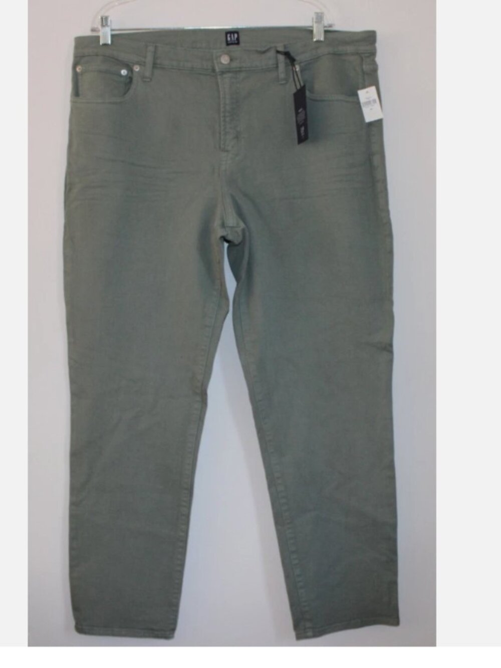 NWT Gap Best Girlfriend Jeans 18 W Sage Green Denim Pants Tapered Leg High Waist